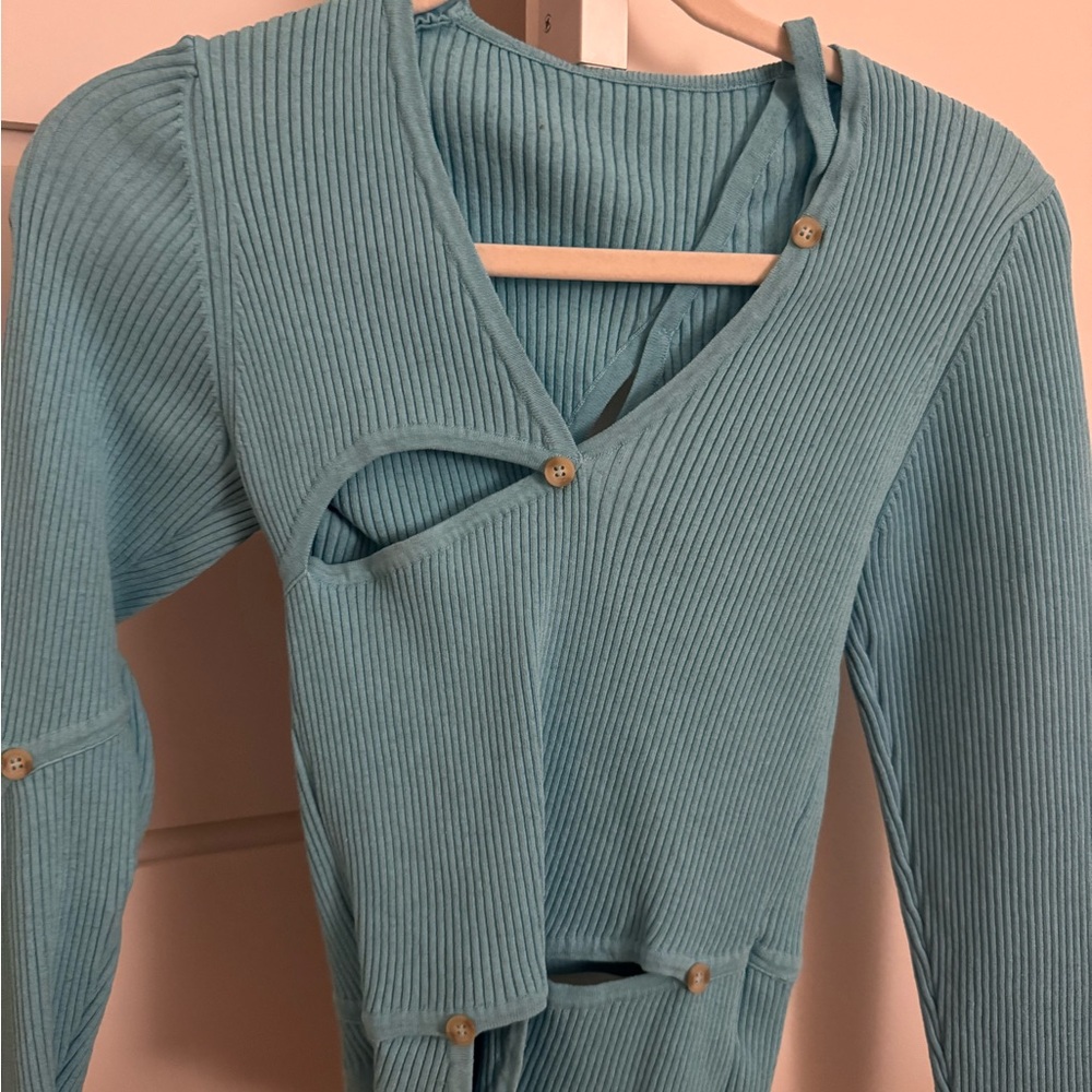 Jacquemus Blue Sweatshirt with a unique design